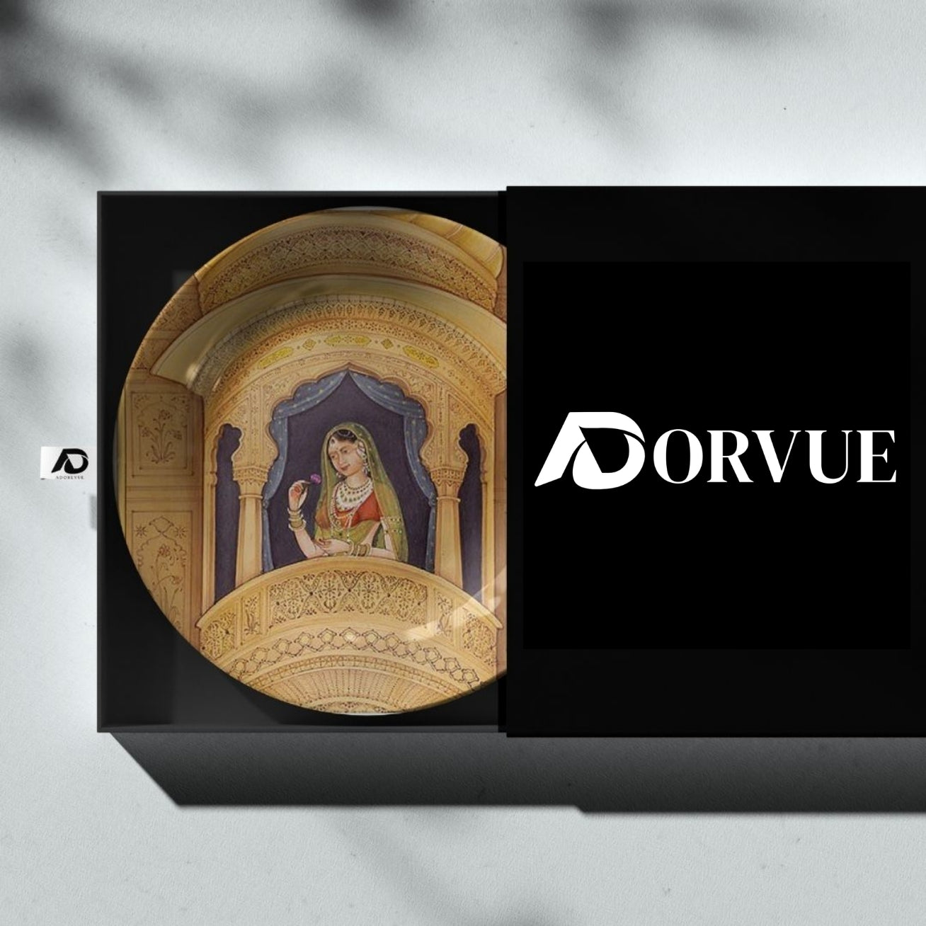 Set of 2 Rajsi Mahal Memoirs Ceramic Wall Plates Home Décor