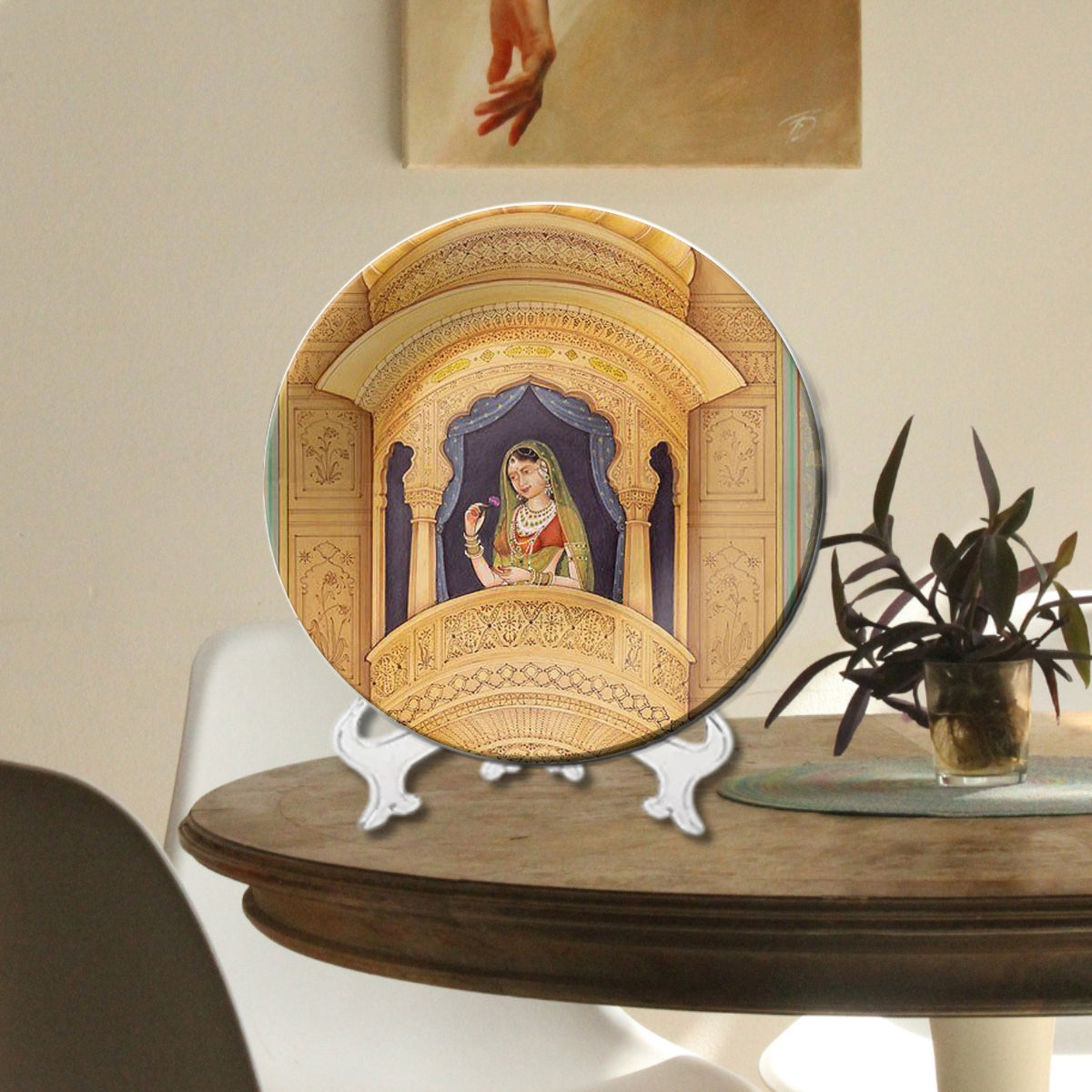 Set of 2 Rajsi Mahal Memoirs Ceramic Wall Plates Home Décor