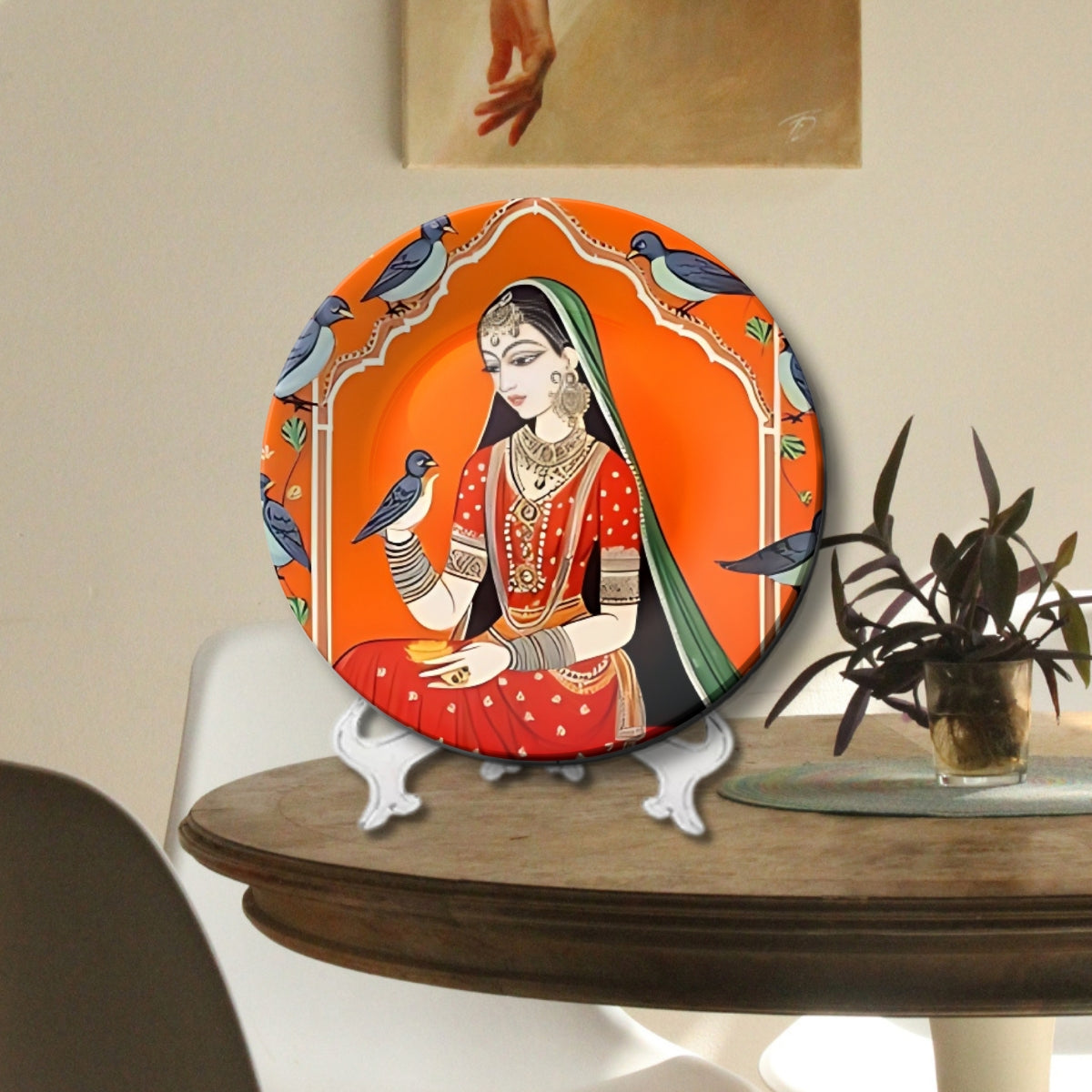 Set of 2 Royal Rajsi Nazar & Noor Ceramic Wall Plates Home Décor