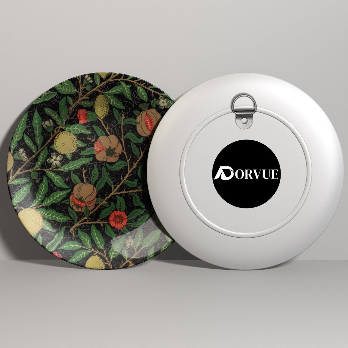 Set of 2 Tropical Summer Garden Ceramic Wall Plates Home Décor