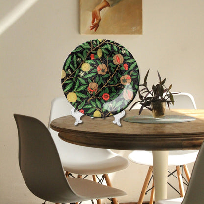 Set of 2 Tropical Summer Garden Ceramic Wall Plates Home Décor