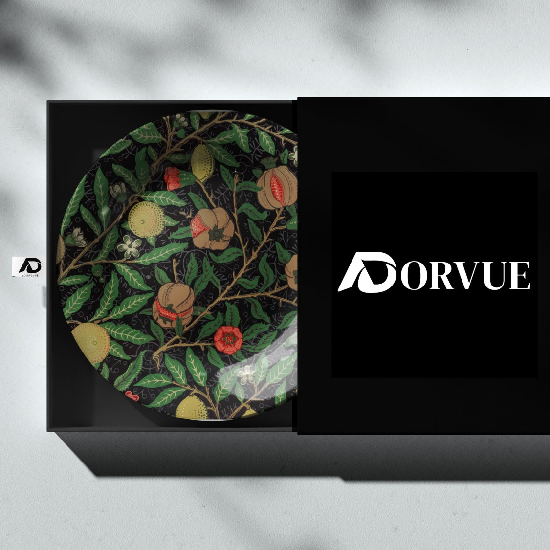 Set of 2 Tropical Summer Garden Ceramic Wall Plates Home Décor