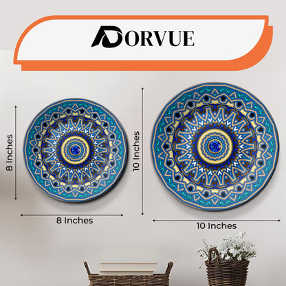 Set of 3 Artistic Mandala Radiance Decorative Wall Plates