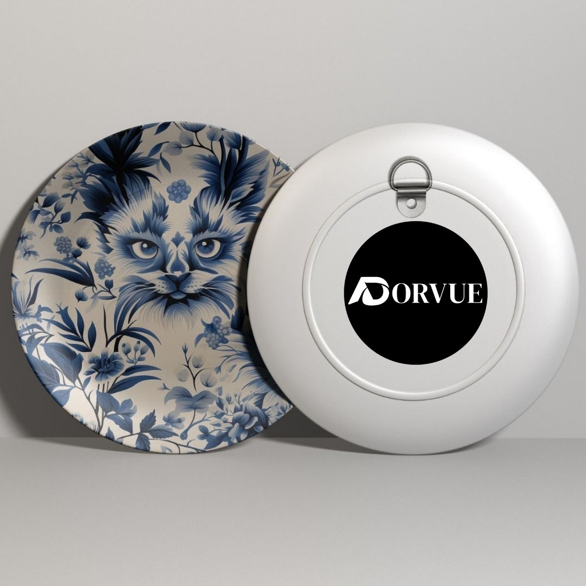 Set of 3 Azure Floral Symphony Decorative Wall Plates