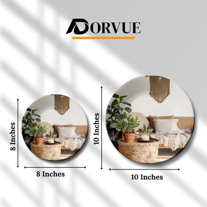 Set of 3 Boho Haven Earthy Retreat Home Décor Wall Plates