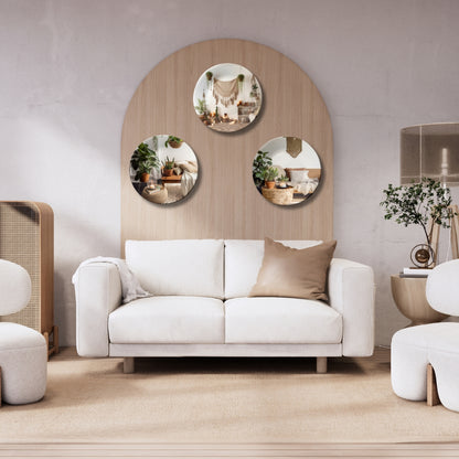 Set of 3 Boho Haven Earthy Retreat Home Décor Wall Plates