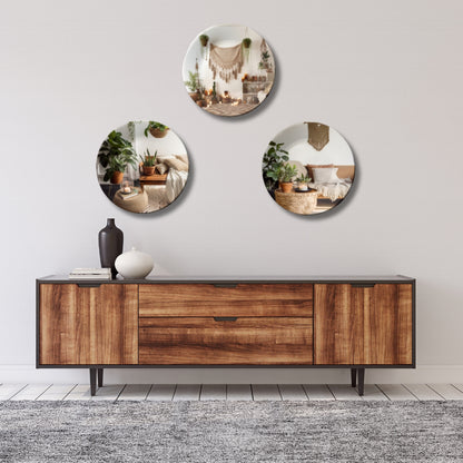 Set of 3 Boho Haven Earthy Retreat Home Décor Wall Plates