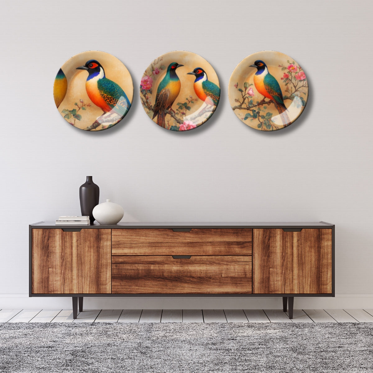 Set of 3 Feathered Wings Home Décor Wall Plates