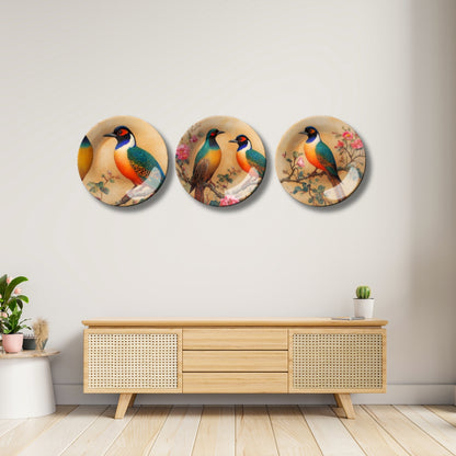 Set of 3 Feathered Wings Home Décor Wall Plates