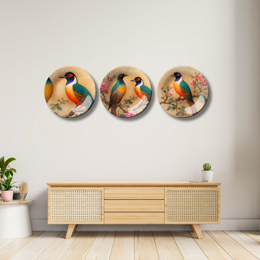 Set of 3 Feathered Wings Home Décor Wall Plates