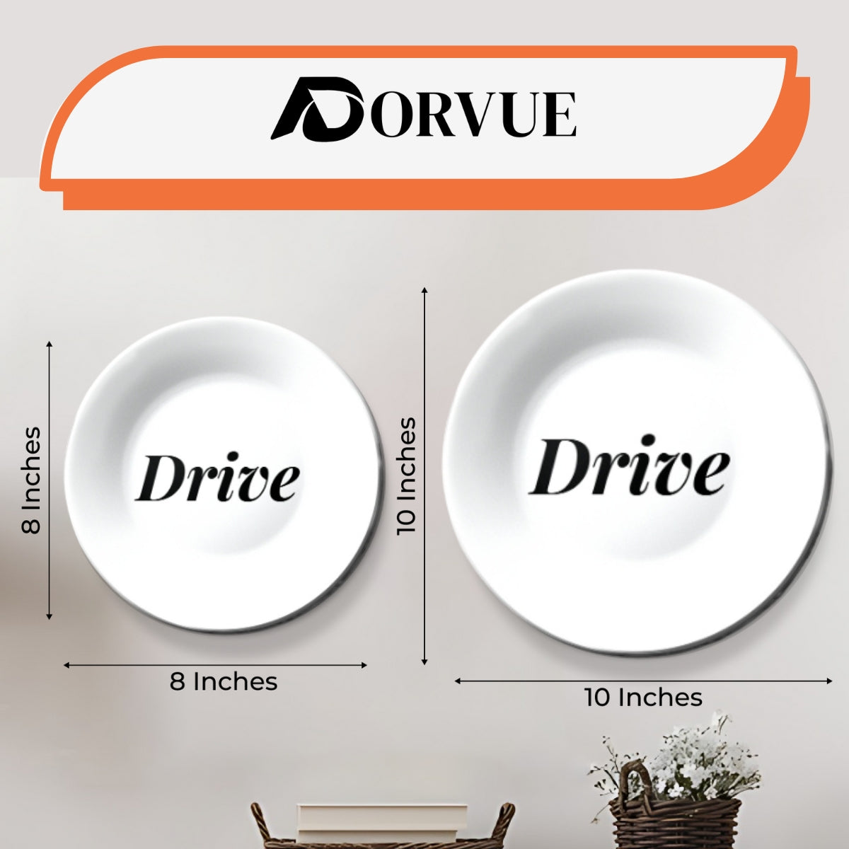 Set of 3 Motivational Quotes Monochrome Wall Plates