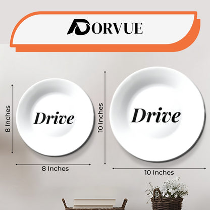 Set of 3 Motivational Quotes Monochrome Wall Plates