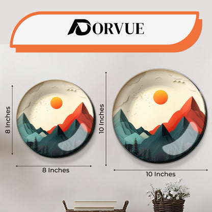 Set of 3 Nature's Awakening Mountain Serenity Home Décor Wall Plates