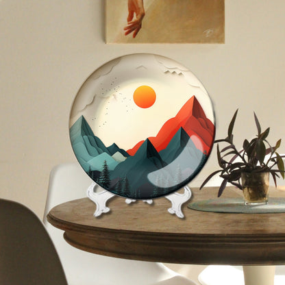 Set of 3 Nature's Awakening Mountain Serenity Home Décor Wall Plates