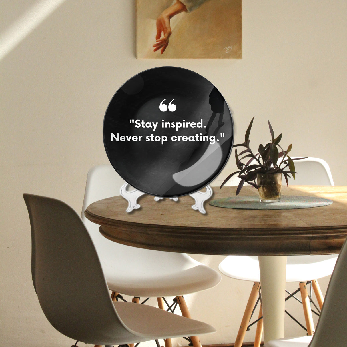 Set of 3 Powerful Motivational Quotes Ceramic Wall Plates