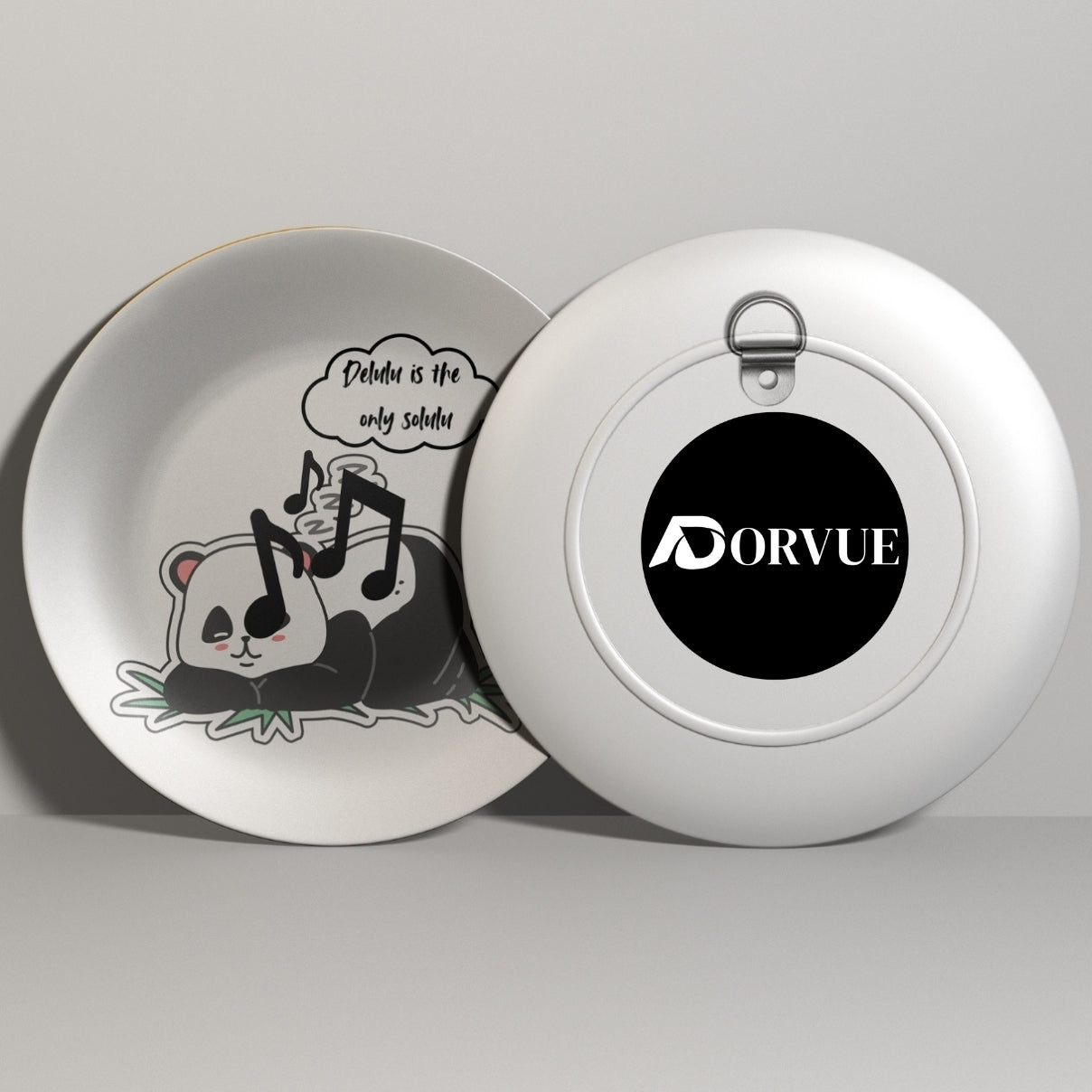 Set of 3 Rest, Play, Feast Panda Moments Wall Plates