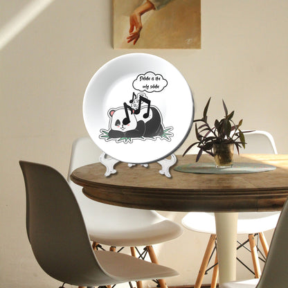 Set of 3 Rest, Play, Feast Panda Moments Wall Plates