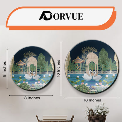 Set of 3 Royal Garden Decorative Wall Plates For Home Décor