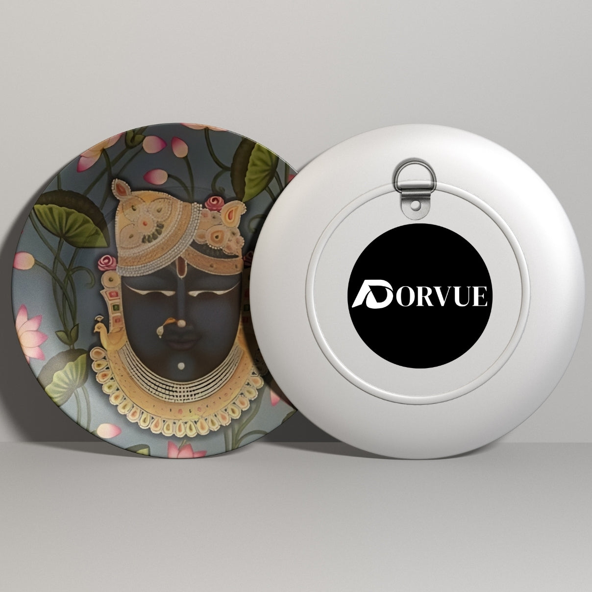 Set of 3 Shrinathji Lotus Sacred Blessings Decorative Wall Plates