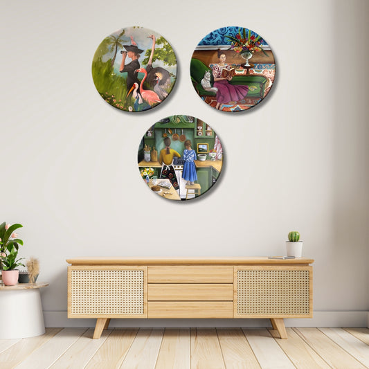 Set of 3 Tales of Her World Decorative Wall Plates
