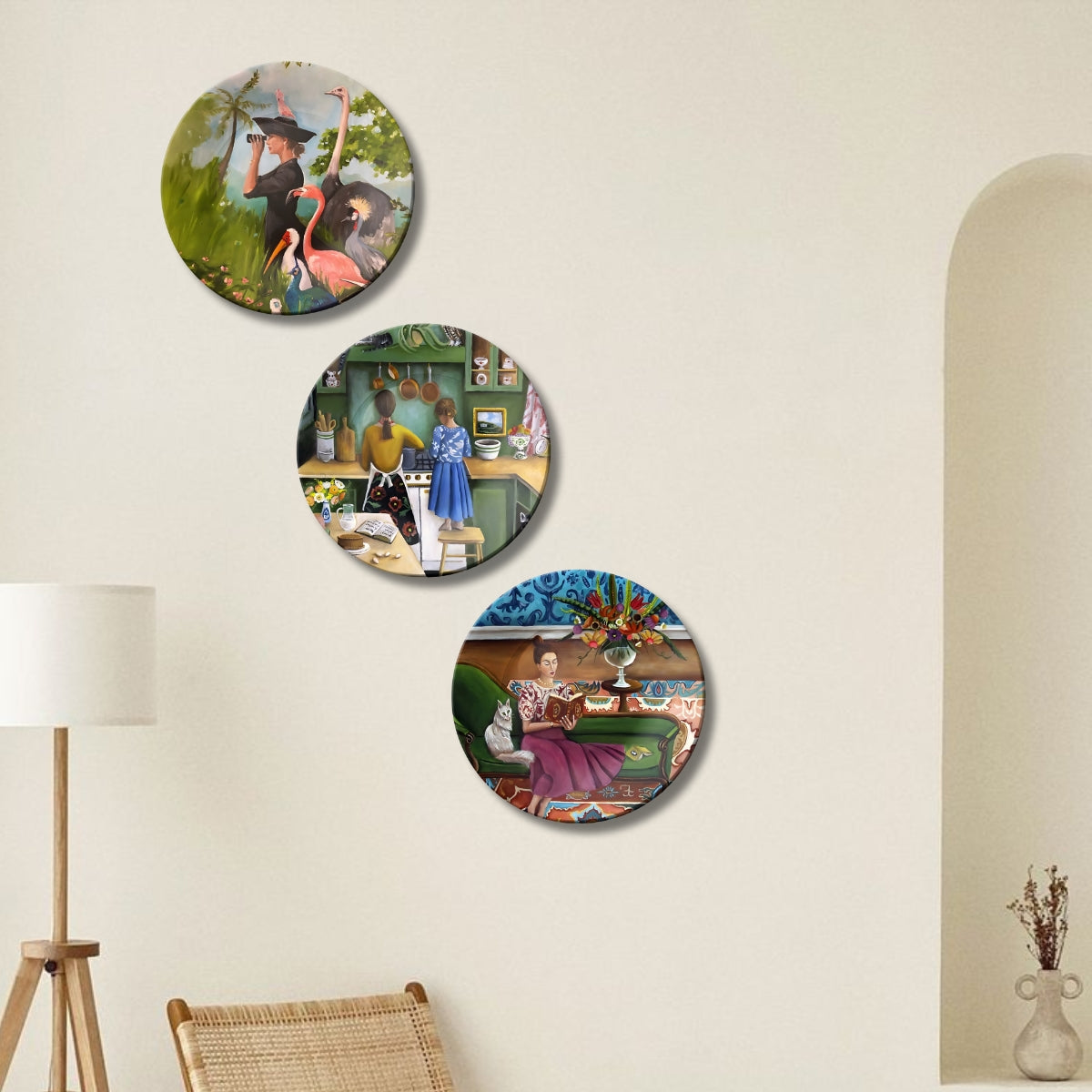 Set of 3 Tales of Her World Decorative Wall Plates