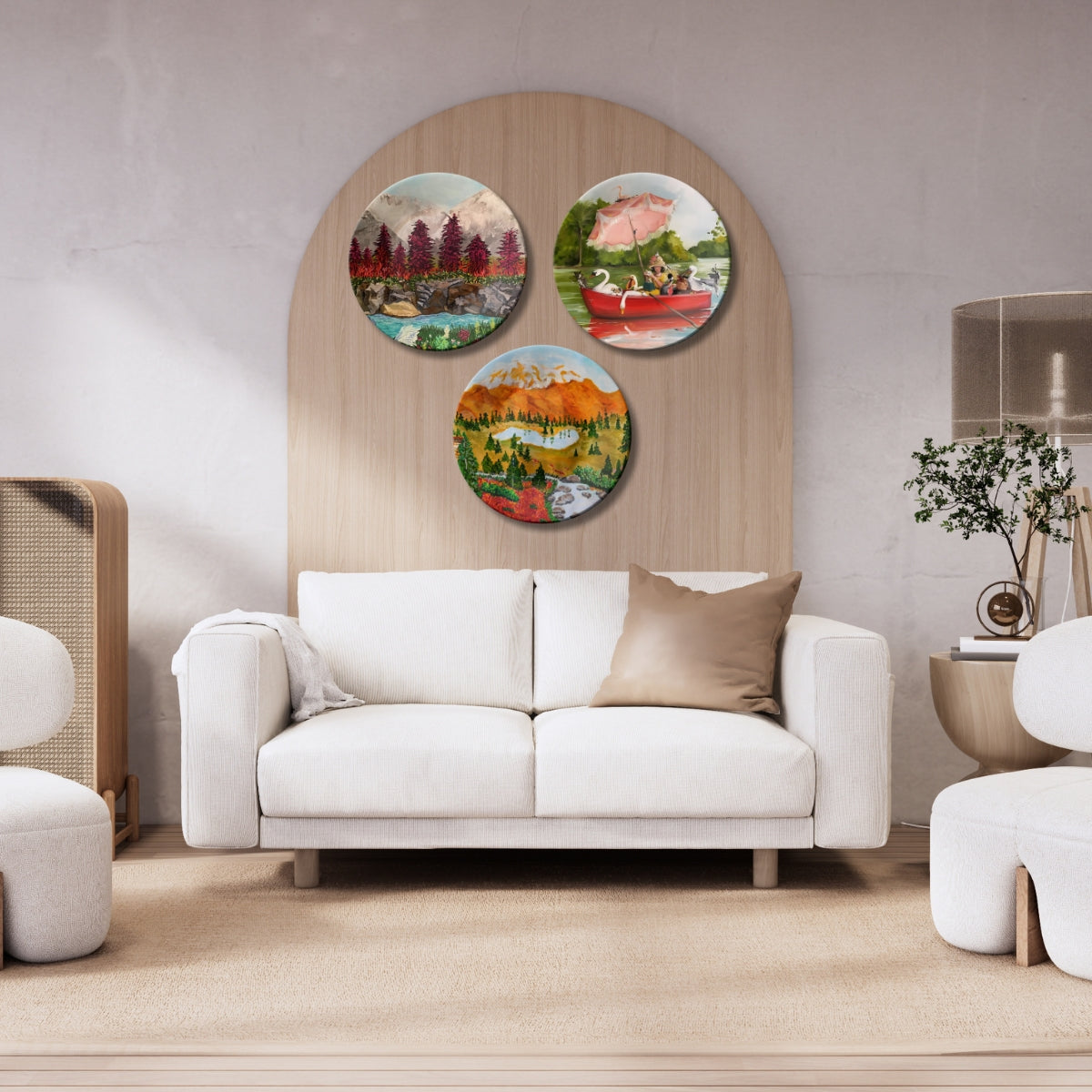 Set of 3 Wilderness Valley Adventures Decorative Wall Plates