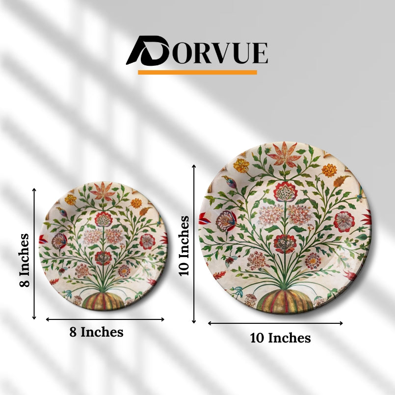 Set of 4 Regal Peacock Art Gallery Collection Ceramic Decorative Wall Plates