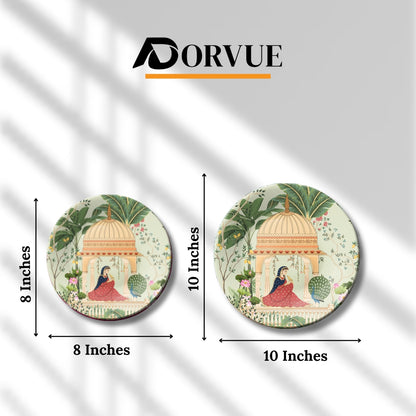 Set of 4 Royal Garden Palace Chronicles Ceramic Decorative Wall Plates