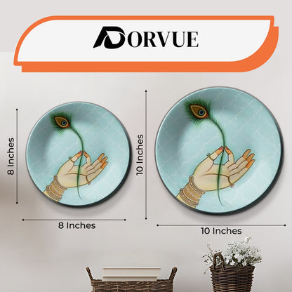 Set of 6 Ancient India Wall Plates Home Décor