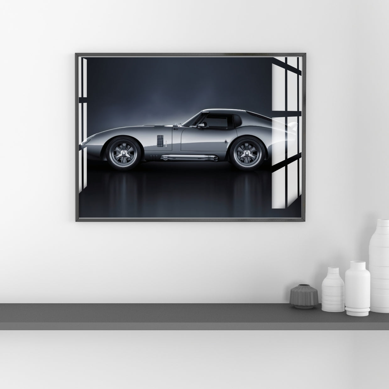 Silver Phantom Drive Metal Print With or Without Frame Wall Art