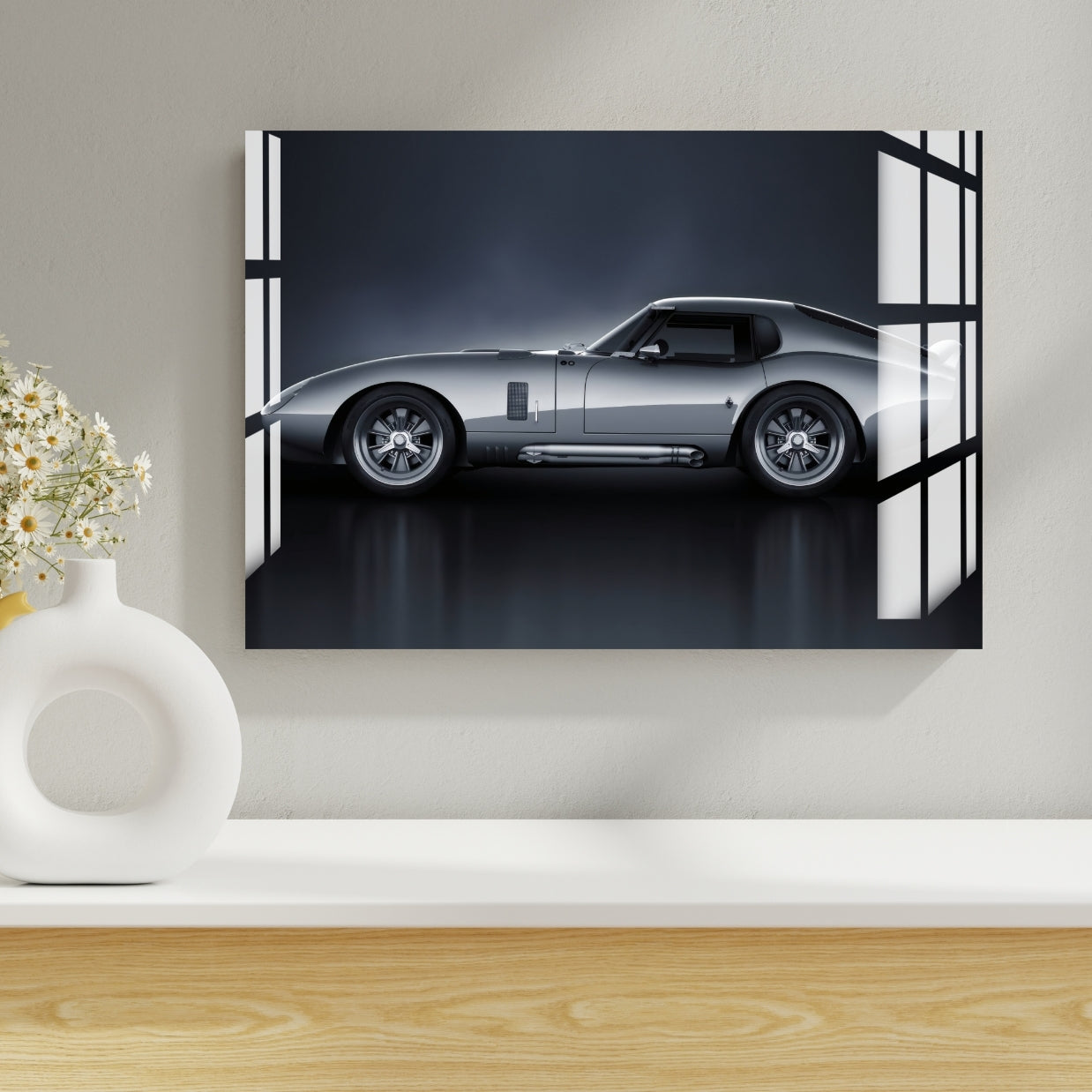 Silver Phantom Drive Metal Print With or Without Frame Wall Art