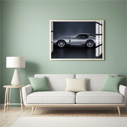 Silver Phantom Drive Metal Print With or Without Frame Wall Art