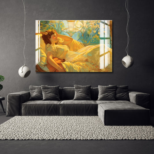 Sunlit Reverie Metal Print With or Without Frame Wall Art