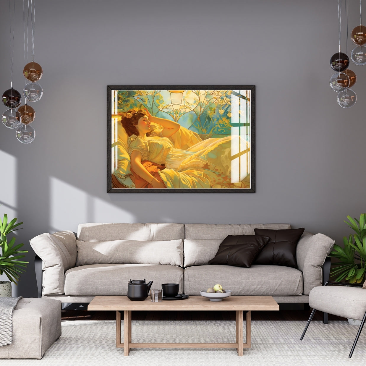 Sunlit Reverie Metal Print With or Without Frame Wall Art