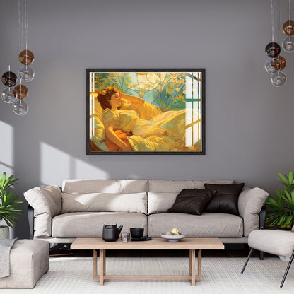 Sunlit Reverie Metal Print With or Without Frame Wall Art