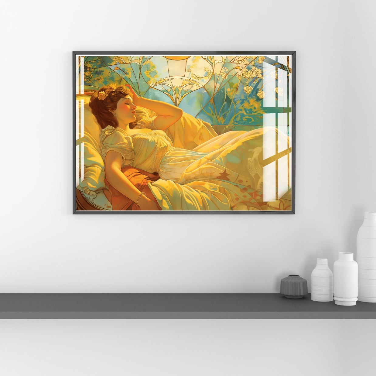 Sunlit Reverie Metal Print With or Without Frame Wall Art