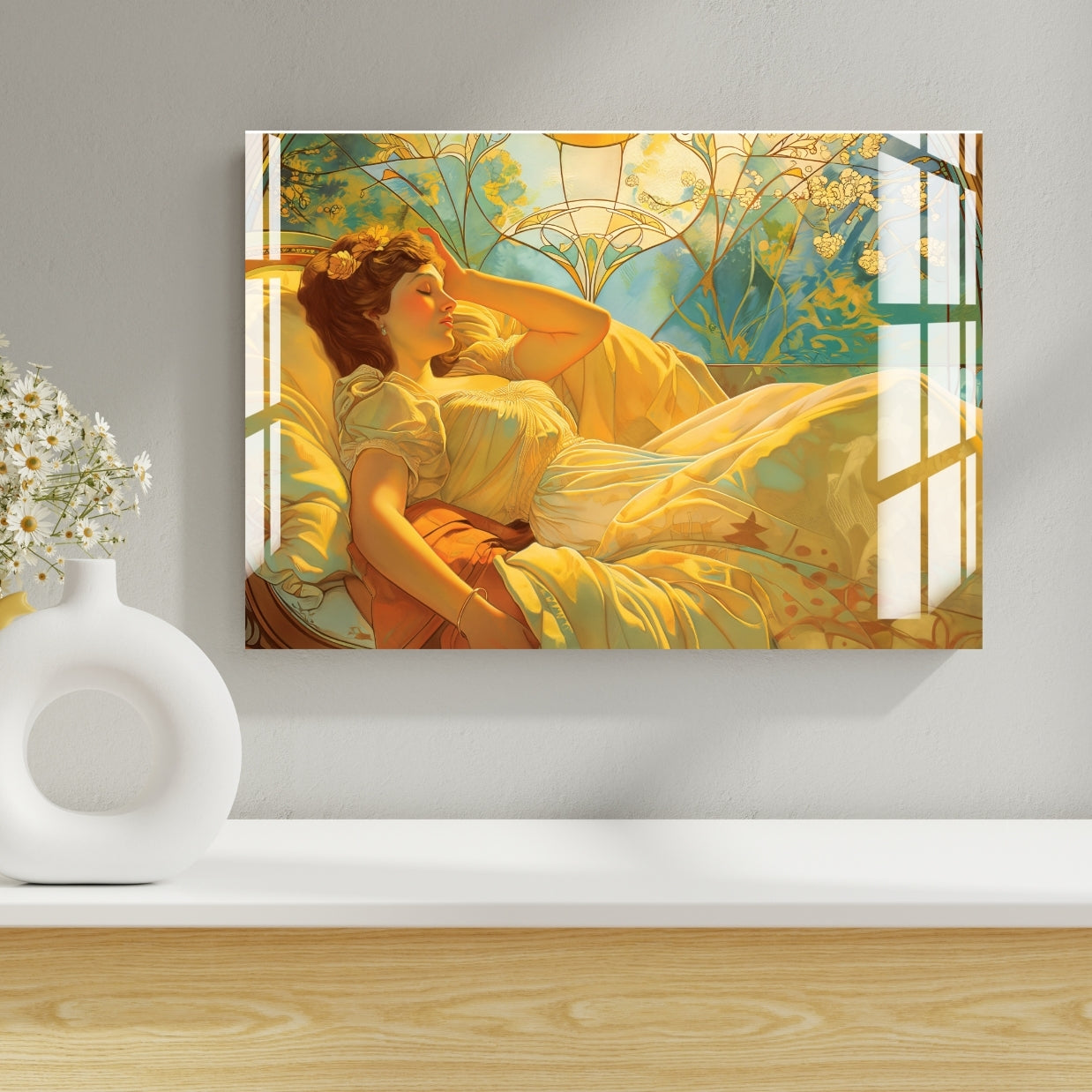 Sunlit Reverie Metal Print With or Without Frame Wall Art