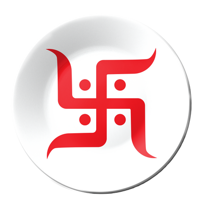 Swastika Indian Ancient Religion Symbol Decorative Wall Plate