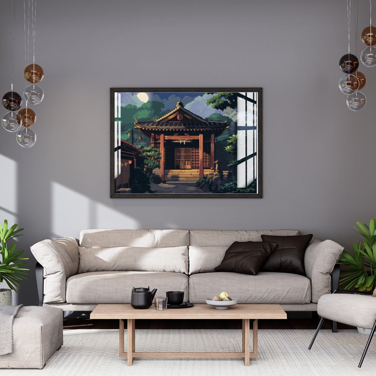 Temple of Tranquility Metal Print With or Without Frame Wall Art