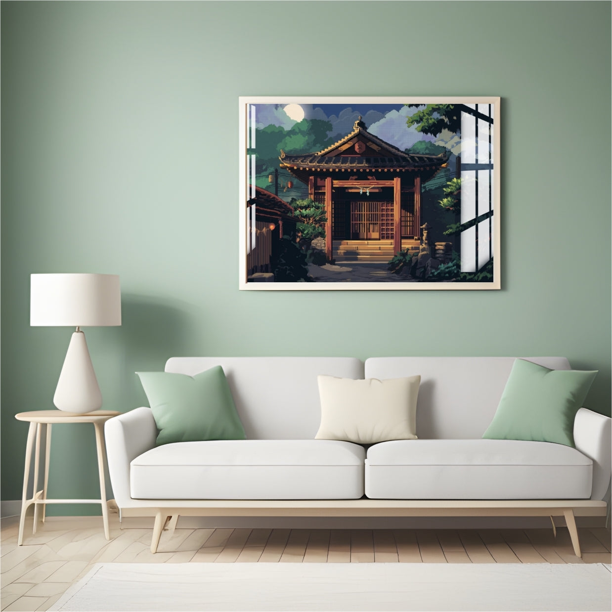 Temple of Tranquility Metal Print With or Without Frame Wall Art