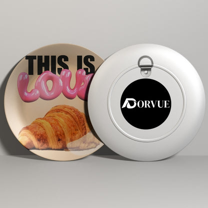 This Is Love Croissant Pink Decorative Wall Plate