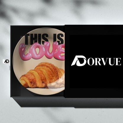 This Is Love Croissant Pink Decorative Wall Plate