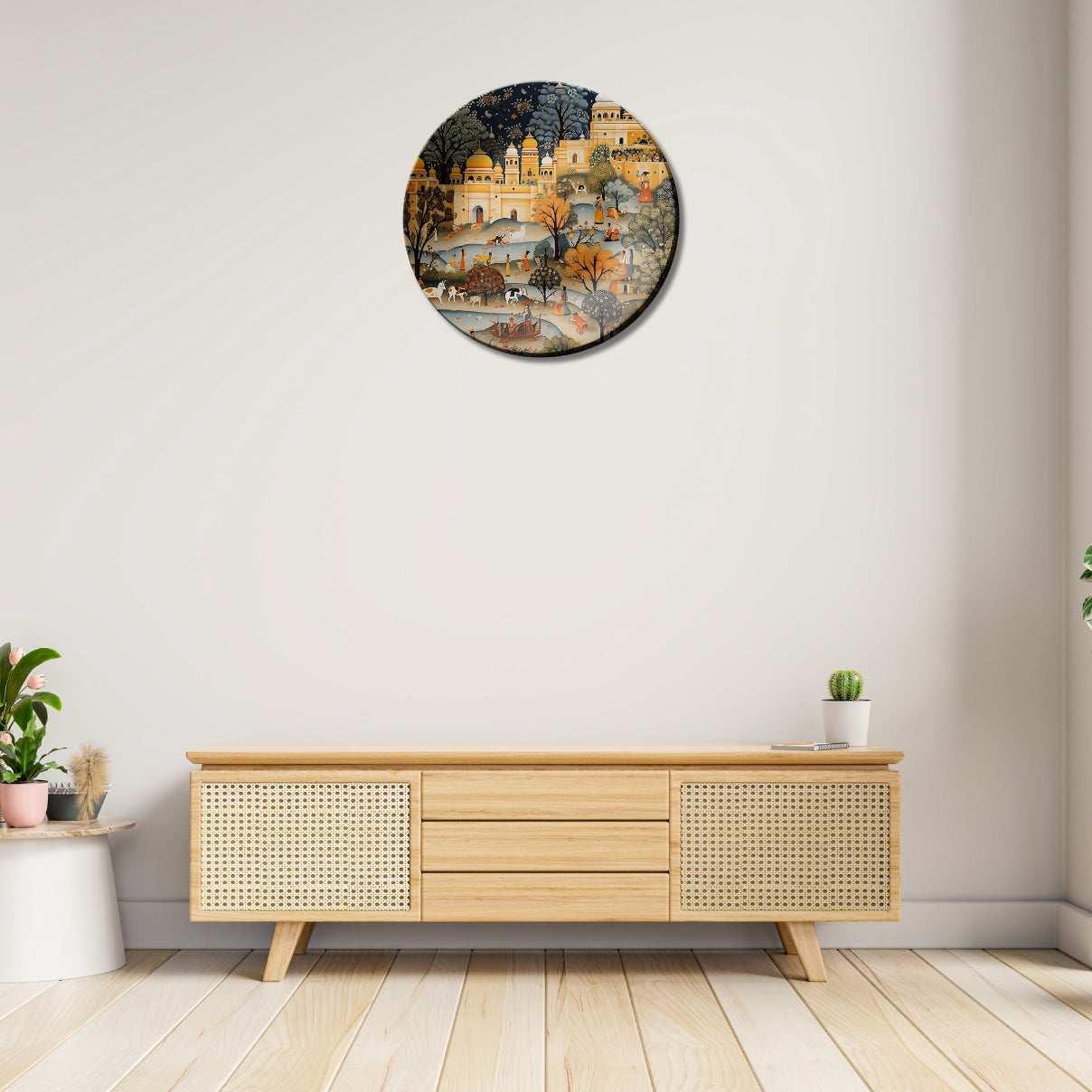 Timeless Rajputana Rajasthan Folk Landscape Home Decoration Wall Plate