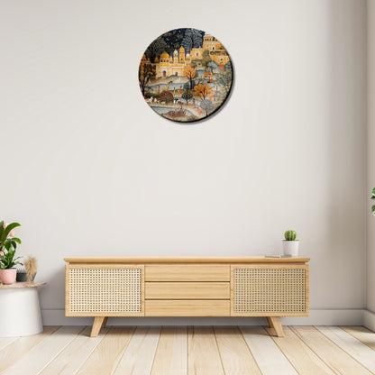 Timeless Rajputana Rajasthan Folk Landscape Home Decoration Wall Plate