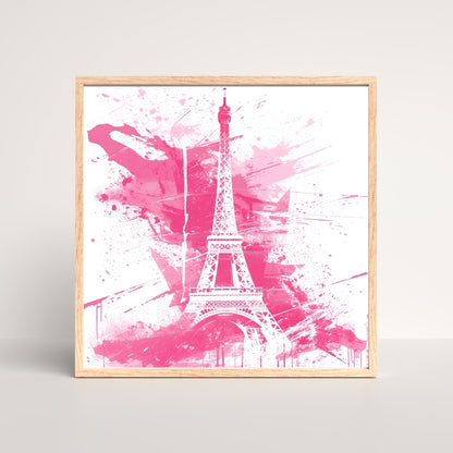 Paris in Blush Canvas Painting Framed Wall Art