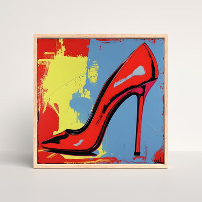 Iconic Heel Luxury Runway Canvas Painting Framed Wall Art