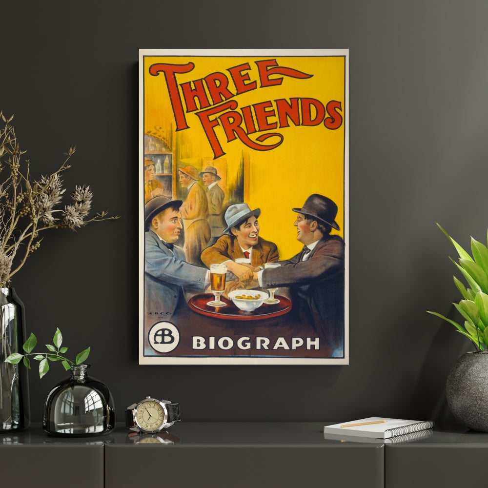 Vintage Bond True Friends Classic Canvas Painting Framed Wall Art
