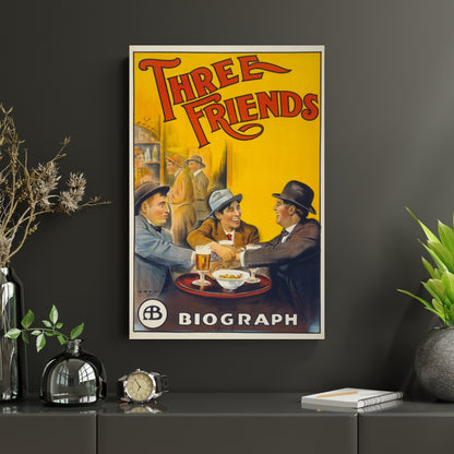 Vintage Bond True Friends Classic Canvas Painting Framed Wall Art