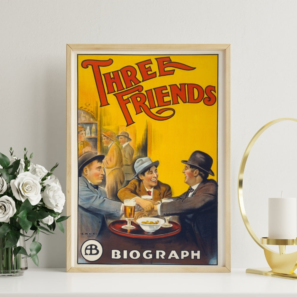 Vintage Bond True Friends Classic Canvas Painting Framed Wall Art