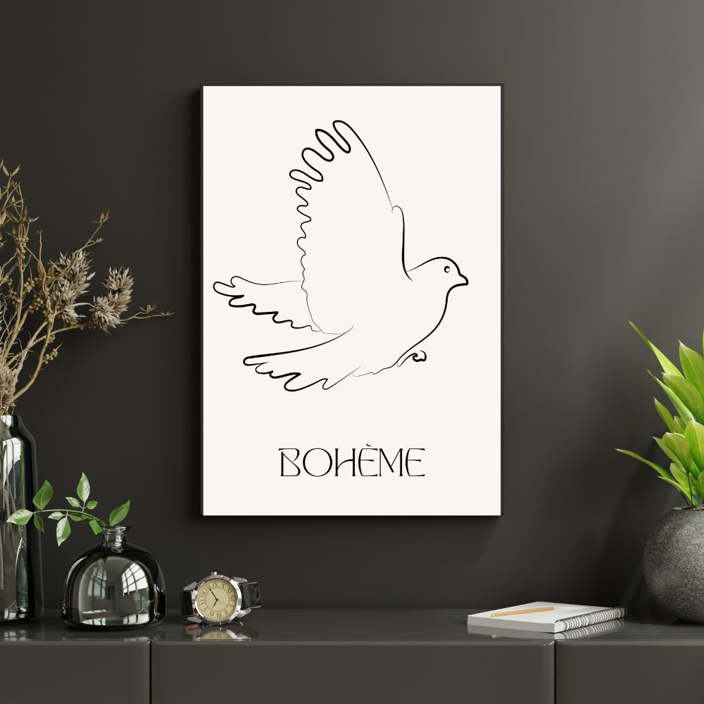 Boheme Freedom Canvas Painting Framed Wall Art